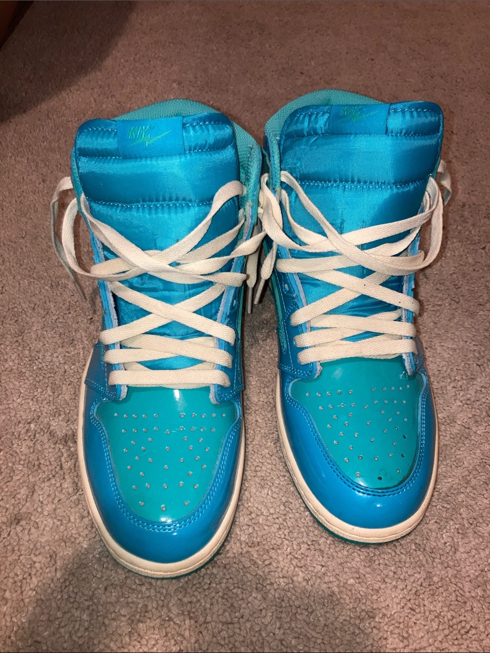AIR KIY Men's Turquoise High-Top Sneakers - Blue